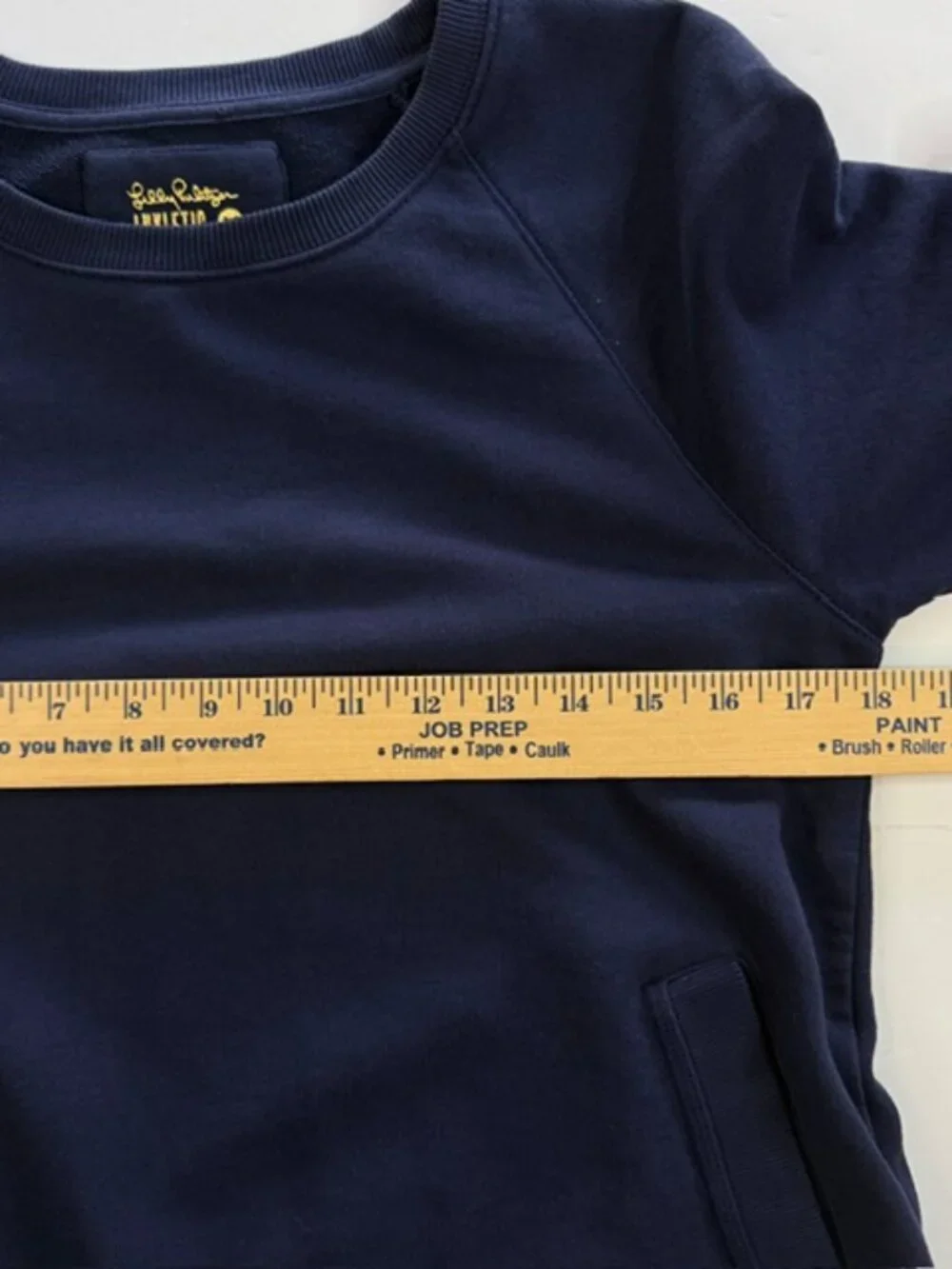Lilly Pulitzer Luxletic Beach Comber Pullover Tunic Top Navy M Long Sleeve - Picture 6 of 11